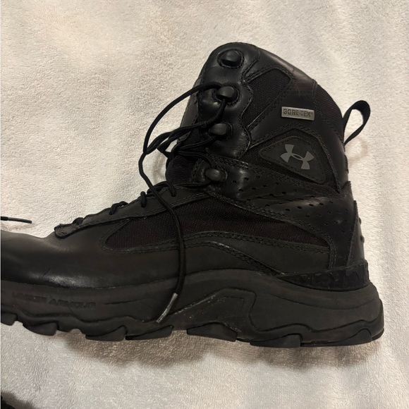 Under Armour Gortex Leather Waterproof Tactical Boots Men’s Size 10 Black - Picture 3 of 8